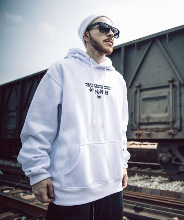 erkek beyaz oversize hoodie